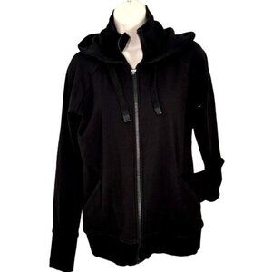 Athleta Triumph Hoodie Black Medium – Lightweight Performance Zip-Up, Activewear